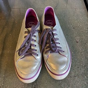 Fitflop Running Shoes - sparkly silver leather